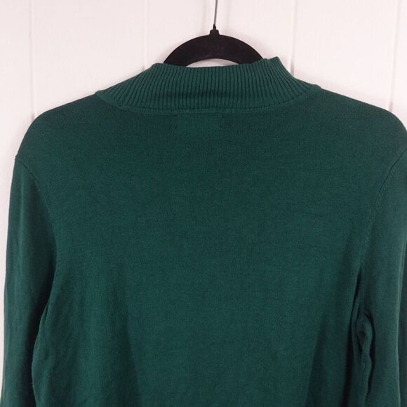 Thalia Sodi Womens Green Cut Out Sweater Lace Detail Large - Picture 6 of 8